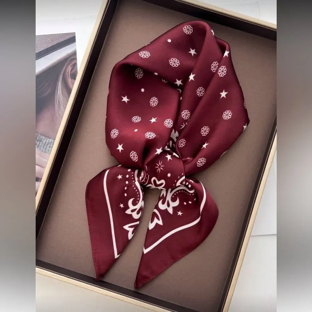 Maroon Paisley scarf P64